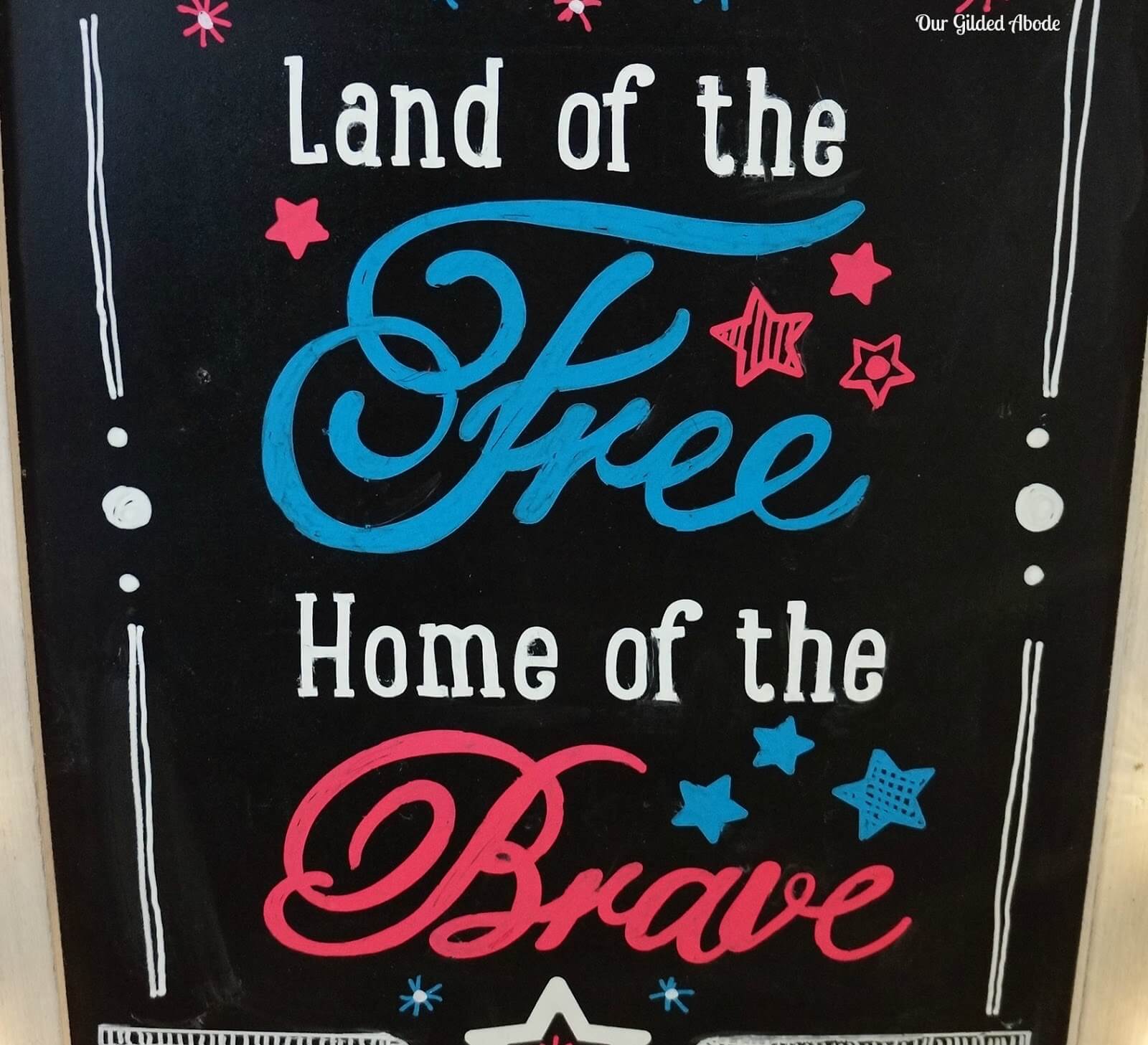 4th of July crafts like this chalkboard idea