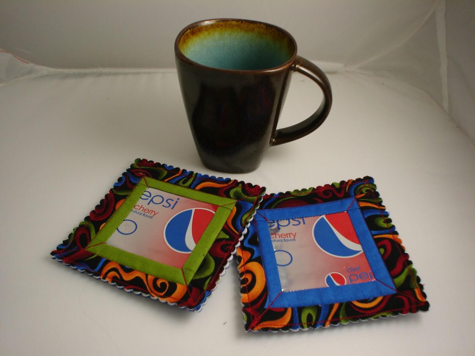DIY soda can coasters the kids will love to make