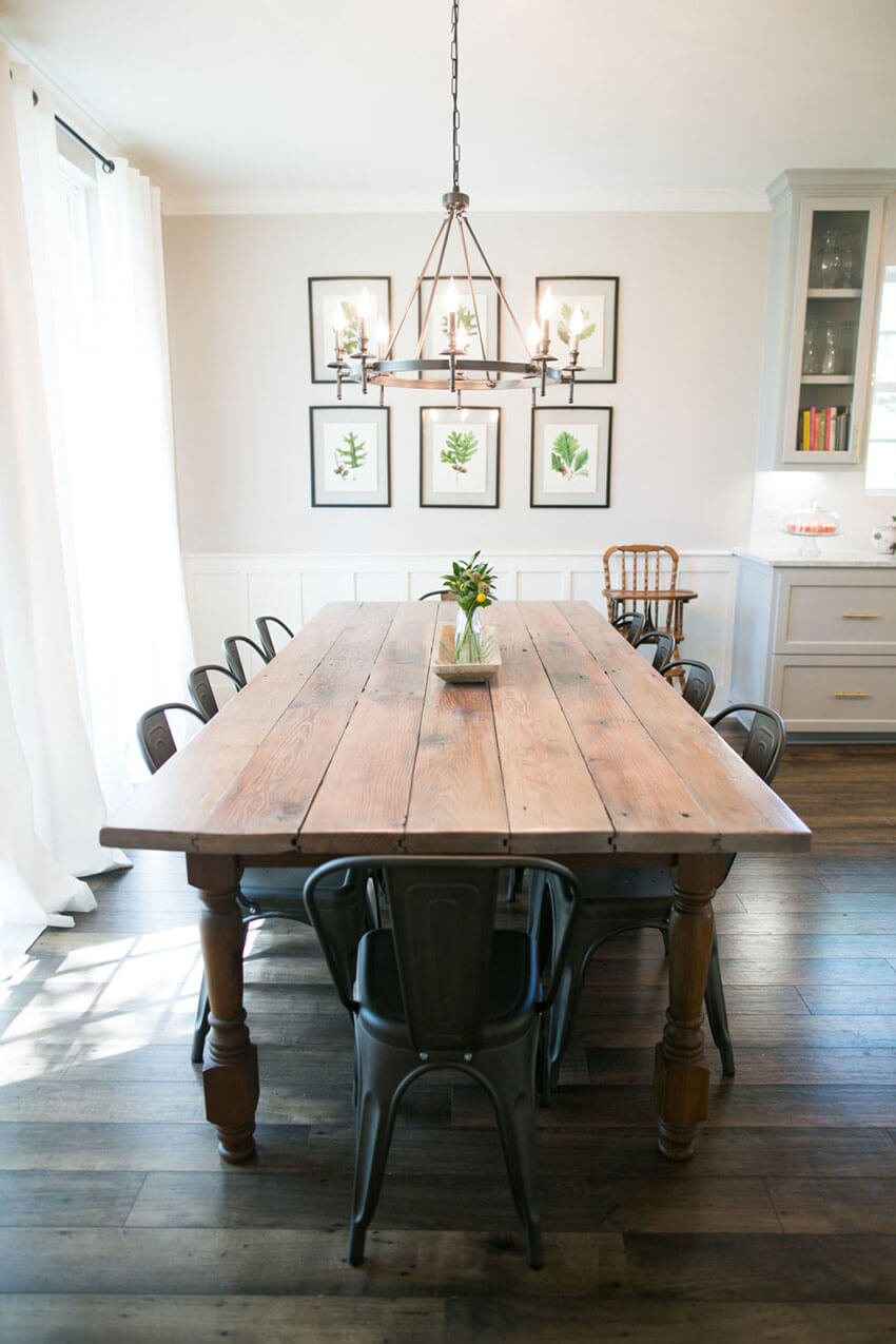 Remove the tablecloth and let the beautiful wood show. 