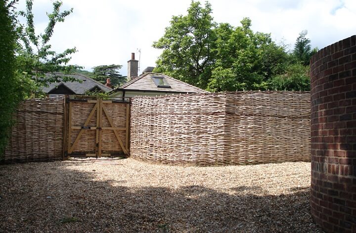 Woven fencing is criminally underused in modern home design