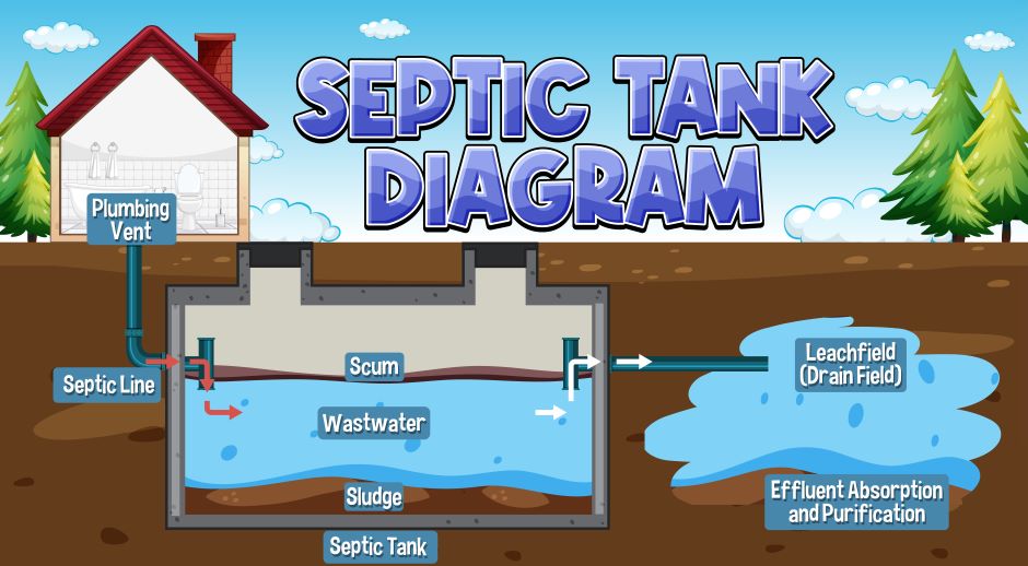  Illustrative septic tank diagram