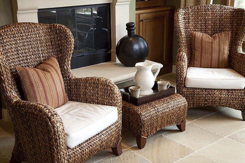 Adding wicker furniture to your small kitchen will give it warmth and character.