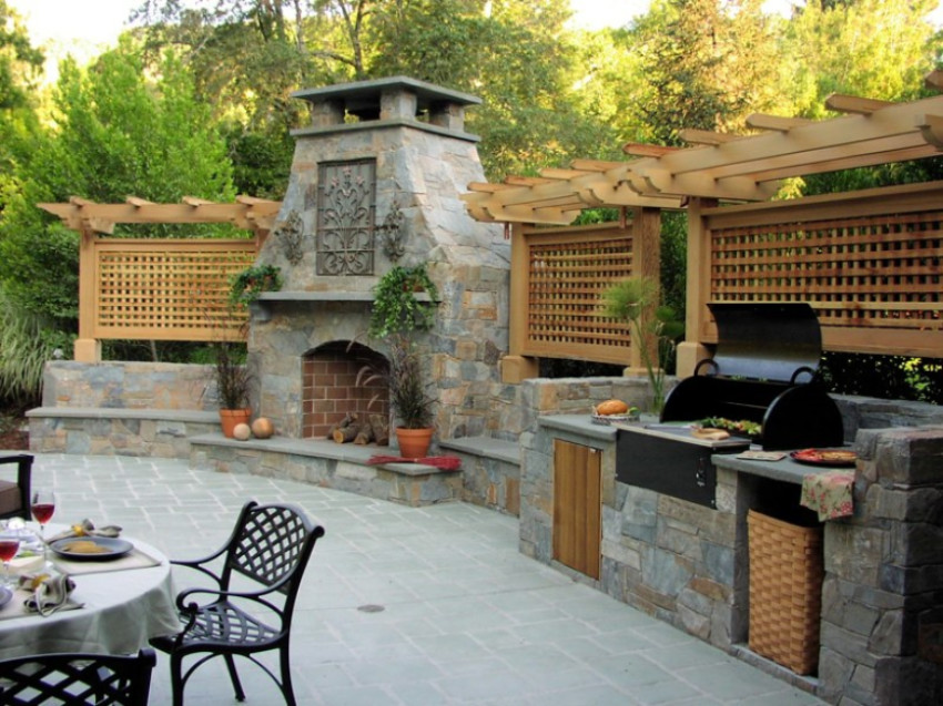 An outdoor kitchen is perfect for family gatherings. Source: Country Living