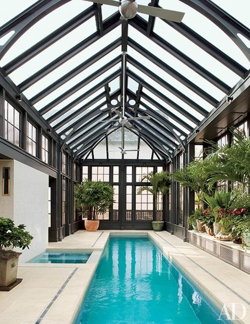 Indoor pools are a sight to behold, especially with this look