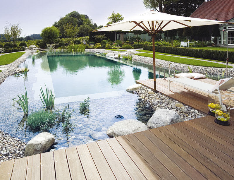 You can even have a sustainable pool installed 